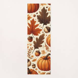 classic leaves/pumpkins/acorns Autumn  Yoga Mat