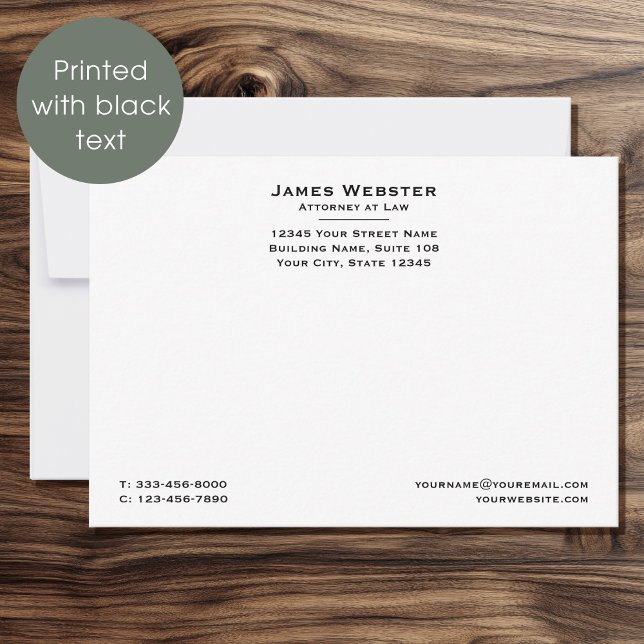 Classic Legal & Professional Attorney Black Card (Creator Uploaded)