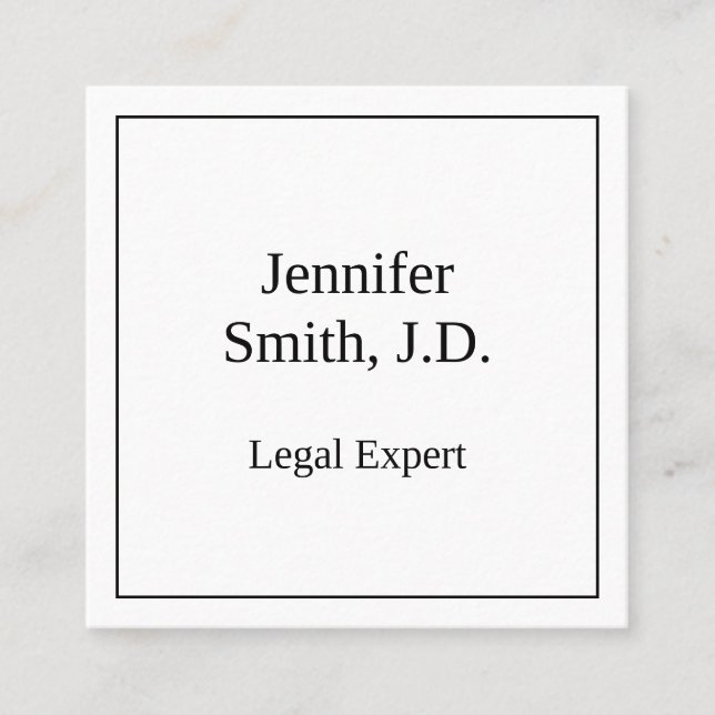 Classic, Legal Professional Business Card (Front)