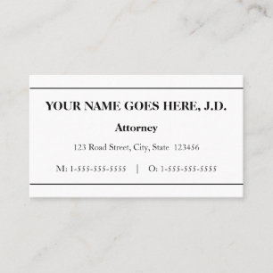 Classic, Legal Professional Business Card
