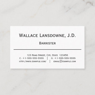 Classic Legal Professional Business Card