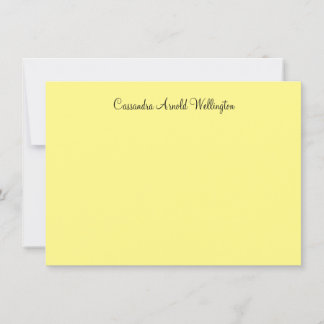 Classic Lemon Personalised Flat Note Card