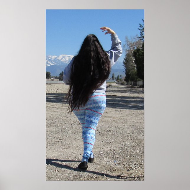 Classic Length Hair And Snow On the Mountains Poster (Front)