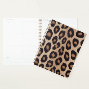 Classic Leopard Animal Print Brown Cheetah Planner