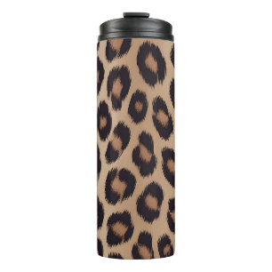 Classic Leopard Animal Print Brown Cheetah Thermal Tumbler