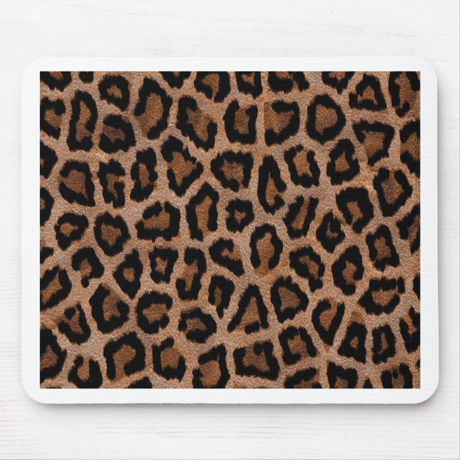 Classic Leopard Pattern Animal Print Mouse Mat (Front)