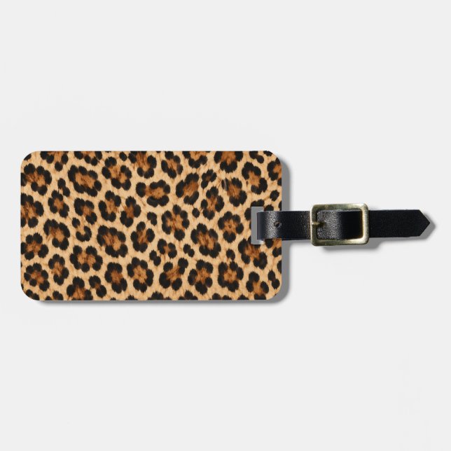 Classic Leopard Print Animal Pattern Luggage Tag (Front Horizontal)