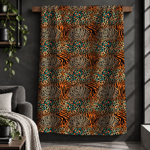 Classic Leopard Print Bright Contemporary Blanket