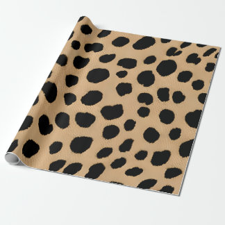 Classic Leopard Print in Beige and Black Wrapping Paper