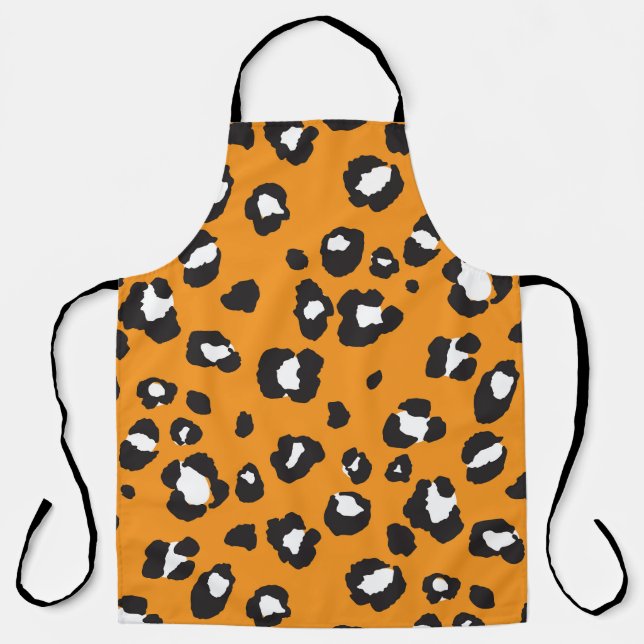 Classic Leopard Print Pattern Apron (Front)