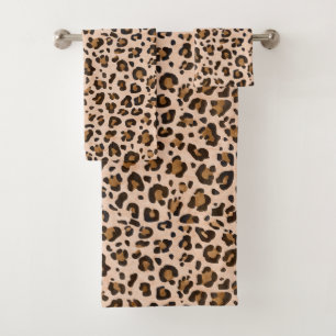 Classic Leopard Print Pattern Bath Towel Set