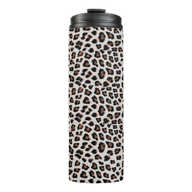 Classic Leopard Print Pattern Thermal Tumbler (Front)