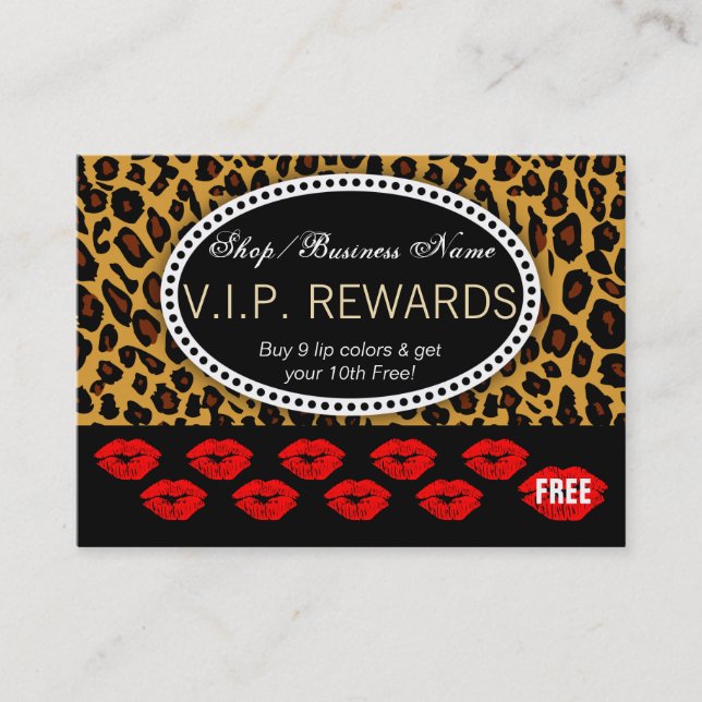 Classic Leopard Print - Red Lips Loyalty Rewards (Front)