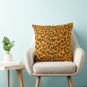 Classic Leopard Print - Tan Brown Animal Pattern Cushion
