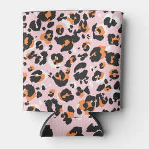 Classic Leopard Print Vintage Can Cooler