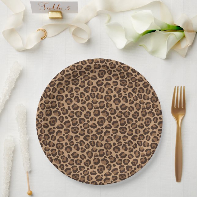 Classic Leopard Series Design 12   Paper Plate (Wedding)