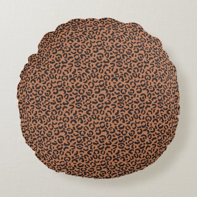 Classic Leopard Series Design 13  Round Cushion (Front)
