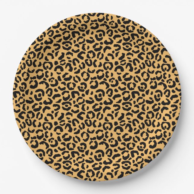 Classic Leopard Series Design 14  Paper Plate (Front)