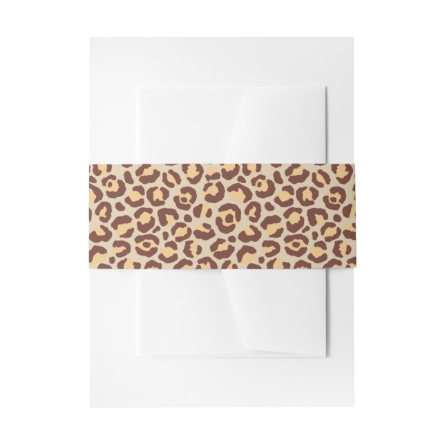 Classic Leopard Series Design 1  Invitation Belly Band (Front Example)