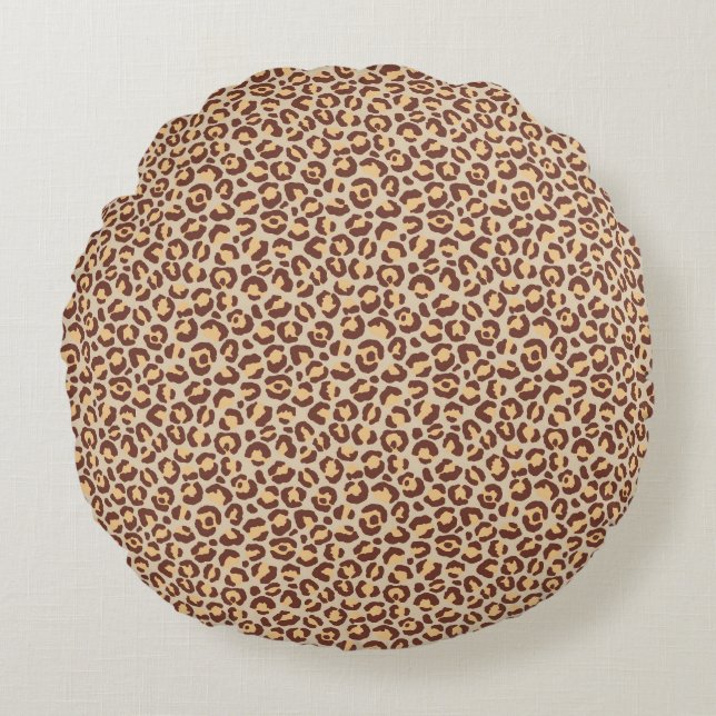 Classic Leopard Series Design 1 Round Cushion (Front)