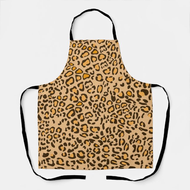Classic Leopard Skin Fur Pattern Apron (Front)