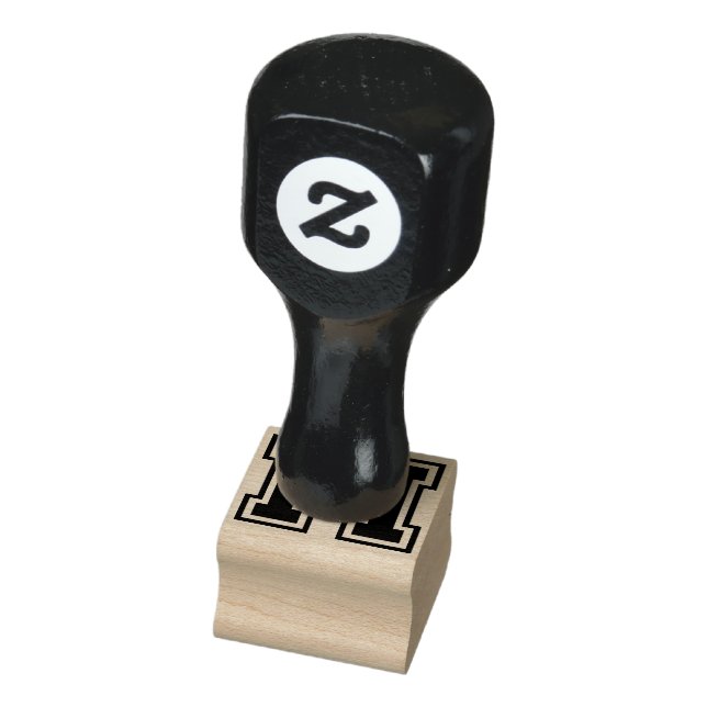 Classic Letter M Initial Rubber Stamp (Stamp)