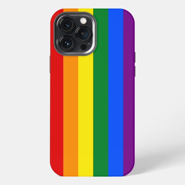 Classic LGBTQ Rainbow Pride Flag iPhone Case (Back)