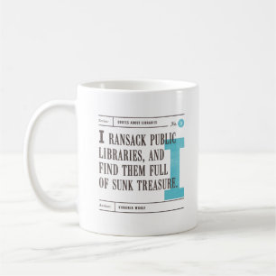 Classic Library Quote by Virginia Woolf Coffee Mug