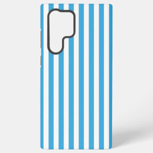 Classic Light Baby Blue and White Vertical Stripes Samsung Galaxy Case