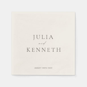 Classic Light Beige Simple Neutral Wedding Napkin