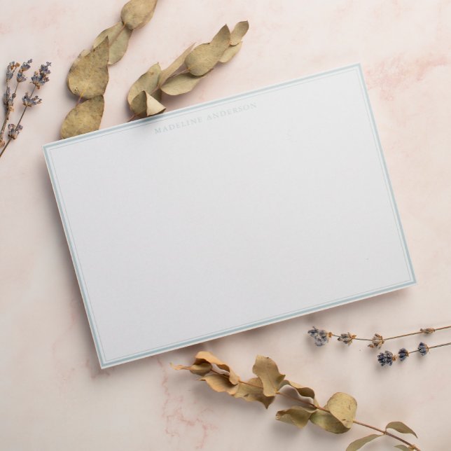 Classic Light Green  Thick and Thin Border Name Card (Creator Uploaded)