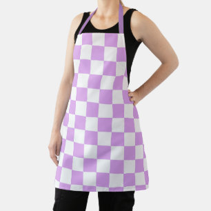 Classic light lavender checkerboard  apron