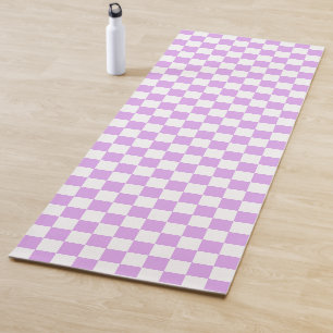 Classic light lavender checkerboard  yoga mat
