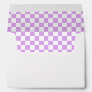 Classic light lavender chequerboard  envelope