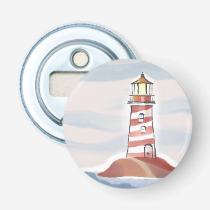 Classic Lighthouse Ocean Coastal Watercolor Bottle Opener