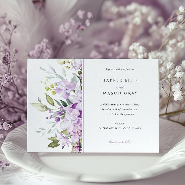 Classic Lilac Garden Wedding Invitation (Creator Uploaded)