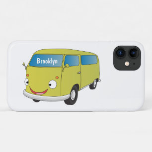 Classic lime green van cartoon iPhone 11 case