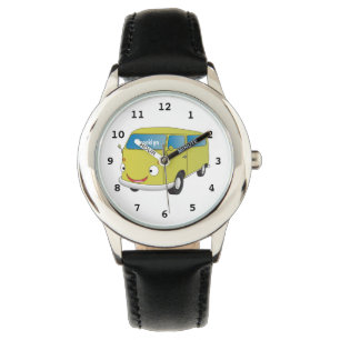 Classic lime green van cartoon watch