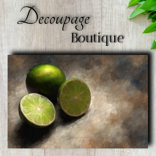 Classic Limes Still Kitchen Art Decoupage Tissue Paper