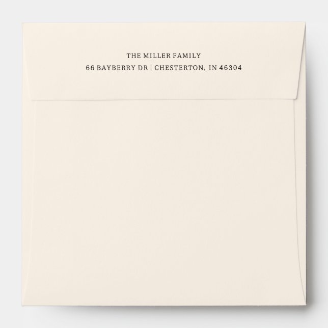 Classic Linen ToneTwo-Line Return Address Layout Envelope (Back (Top Flap))