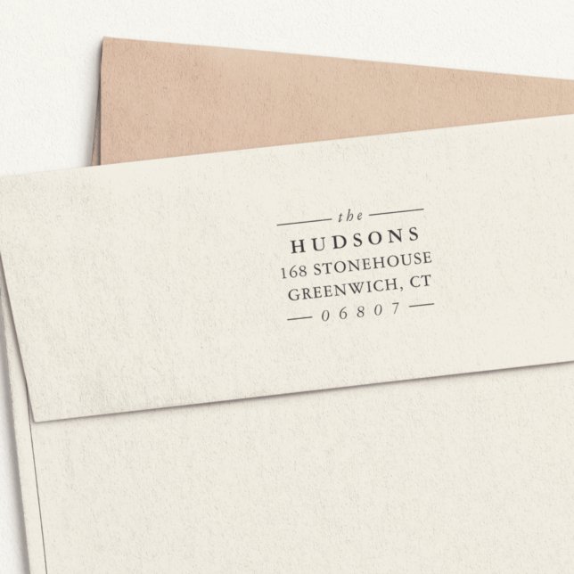 Classic Lines Return Address Self-inking Stamp (Creator Uploaded)