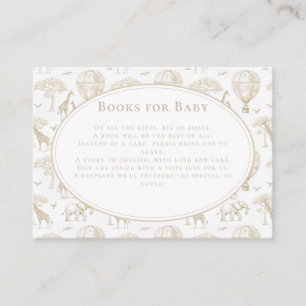 Classic Little Wild One Baby Shower Toile Enclosure Card