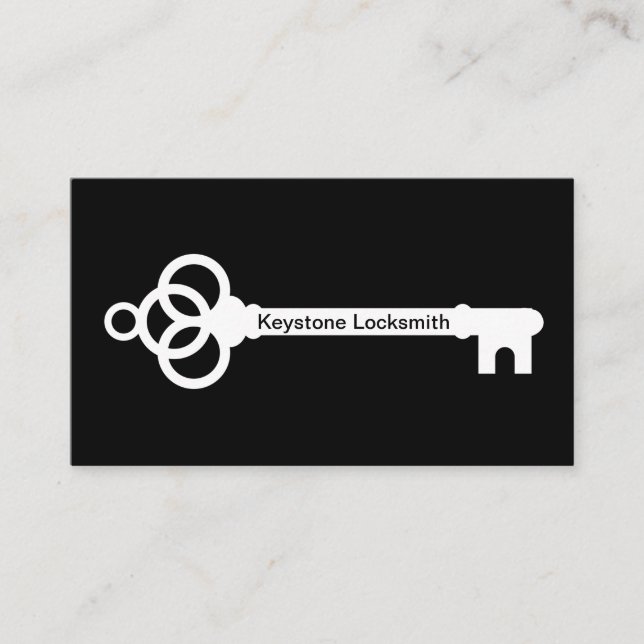 Classic Locksmith Simple Business Cards (Front)