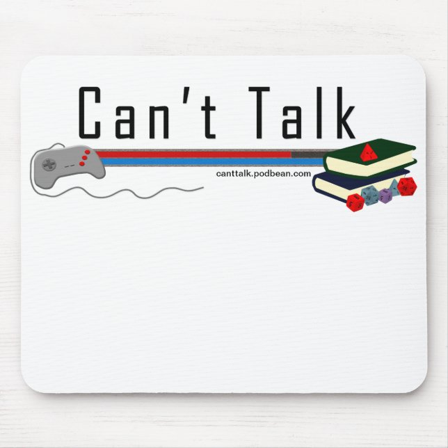 Classic Logo Can't Talk Mousepad (Front)