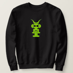 classic logo front -green print sweatshirt