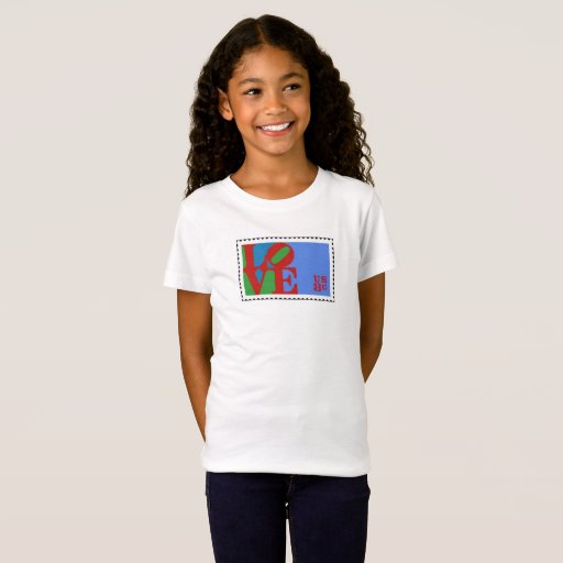 Image of classic Love stamp tee shirt