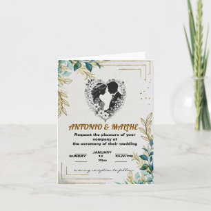 classic love wedding invitation
