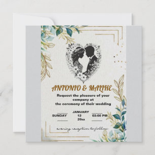 classic love wedding invitation