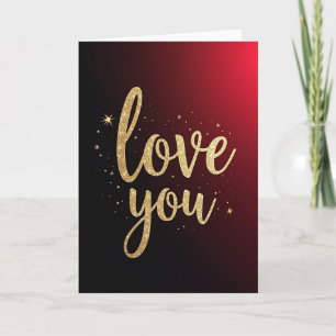 Classic Love You Gold Card