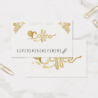 Classic loyalty coffee punch card